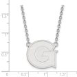 10k White Gold Georgetown U Large Initial G Pendant Necklace Sale