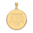 14k Gold Plated Silver Texas A&M U. XL Disc Pendant Online Sale