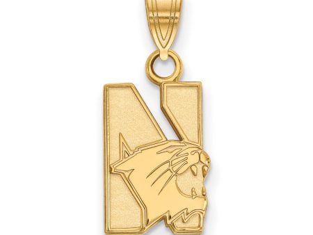 14k Gold Plated Silver Northwestern U. Small Logo Pendant Supply