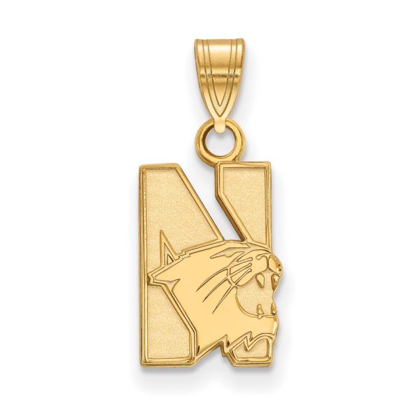 14k Gold Plated Silver Northwestern U. Small Logo Pendant Supply