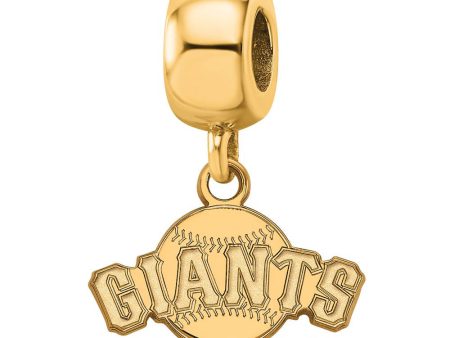 14K Yellow Gold Plated Sterling Silver MLB SF Giants XS Dangle Bead Cheap