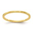 1.2mm 10k Yellow Gold Flat Satin Stackable Band Cheap