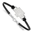 Sterling Silver Texas A&M University Sm Leather Bracelet, 7 Inch Sale