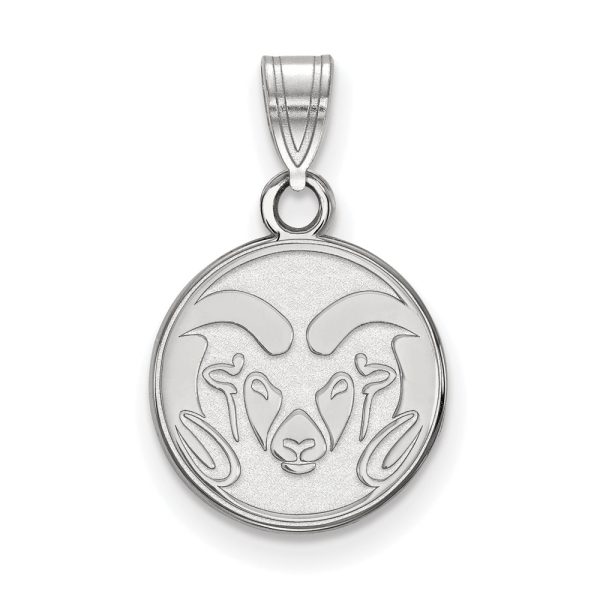 14k White Gold Colorado State Small Logo Pendant Online