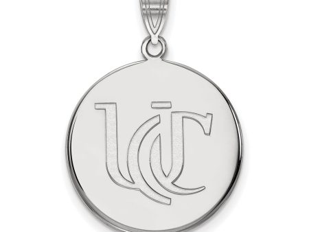 10k White Gold U of Cincinnati Large  UC  Disc Pendant Online now