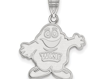 Sterling Silver Western Kentucky U. Large Mascot Pendant For Discount