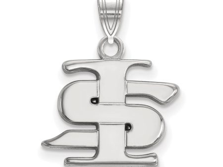 10k White Gold Indiana State Small Pendant Online now