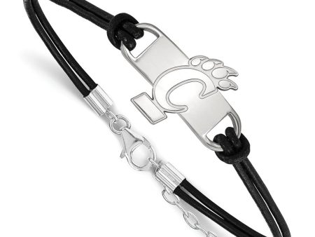 Sterling Silver U. of Cincinnati Sm Leather Bracelet, 7 Inch Discount