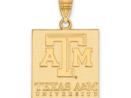 14k Gold Plated Silver Texas A&M U. Large Pendant Online Hot Sale