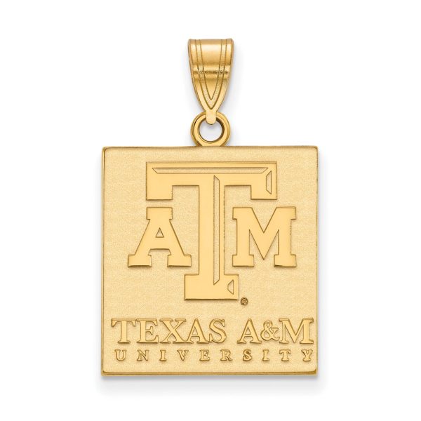 14k Gold Plated Silver Texas A&M U. Large Pendant Online Hot Sale