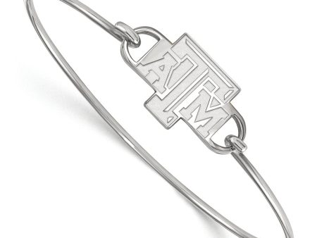 Sterling Silver Texas A&M University Small Bangle, 7 Inch Sale