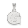 10k White Gold Georgetown U Small Initial G Pendant Online now