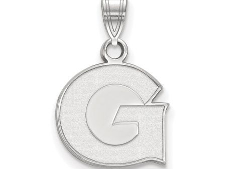 10k White Gold Georgetown U Small Initial G Pendant Online now