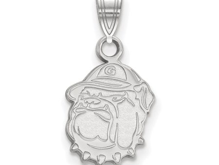 10k White Gold Georgetown U Small Logo Pendant Hot on Sale